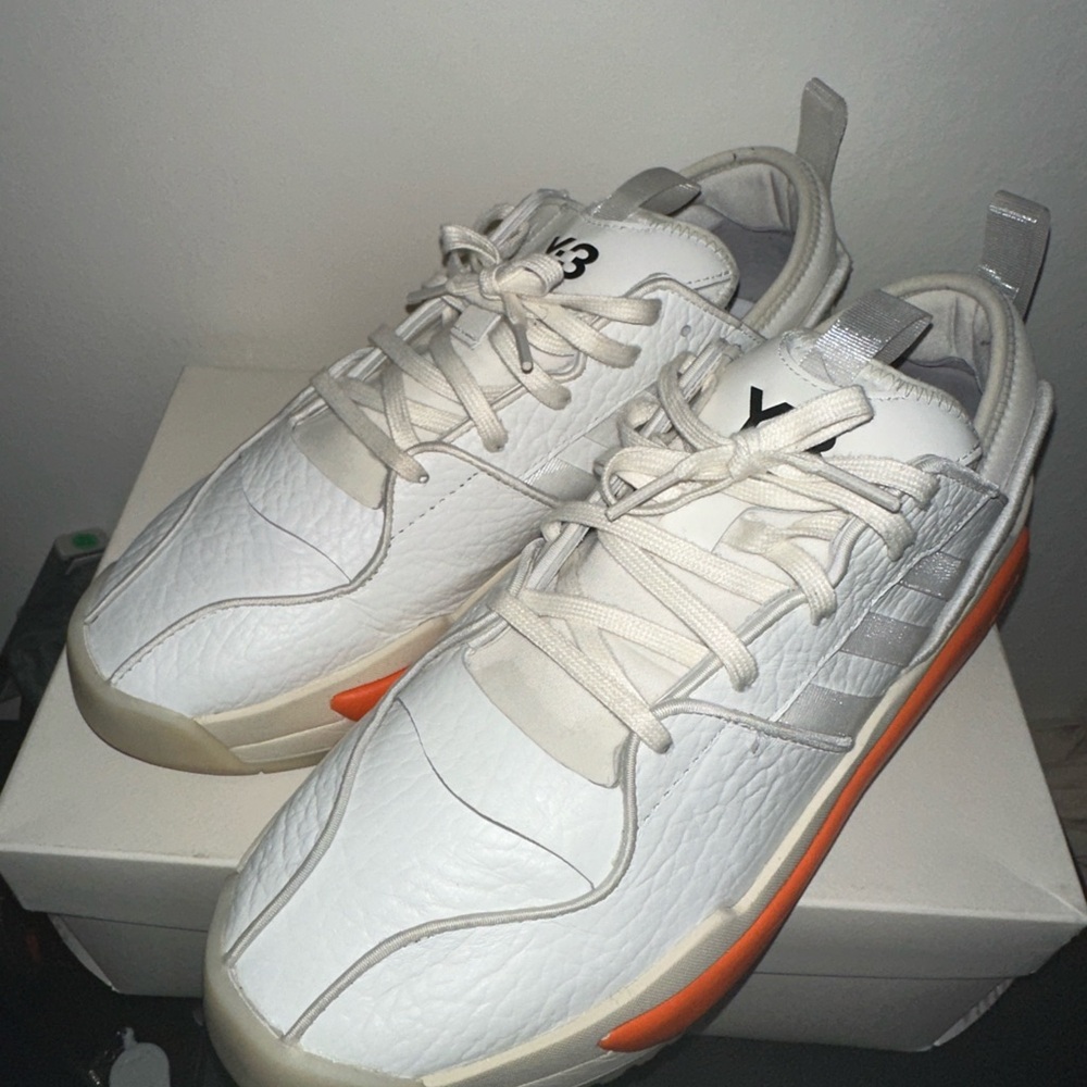 Men Y - 3 Hokori White and orange sneakers